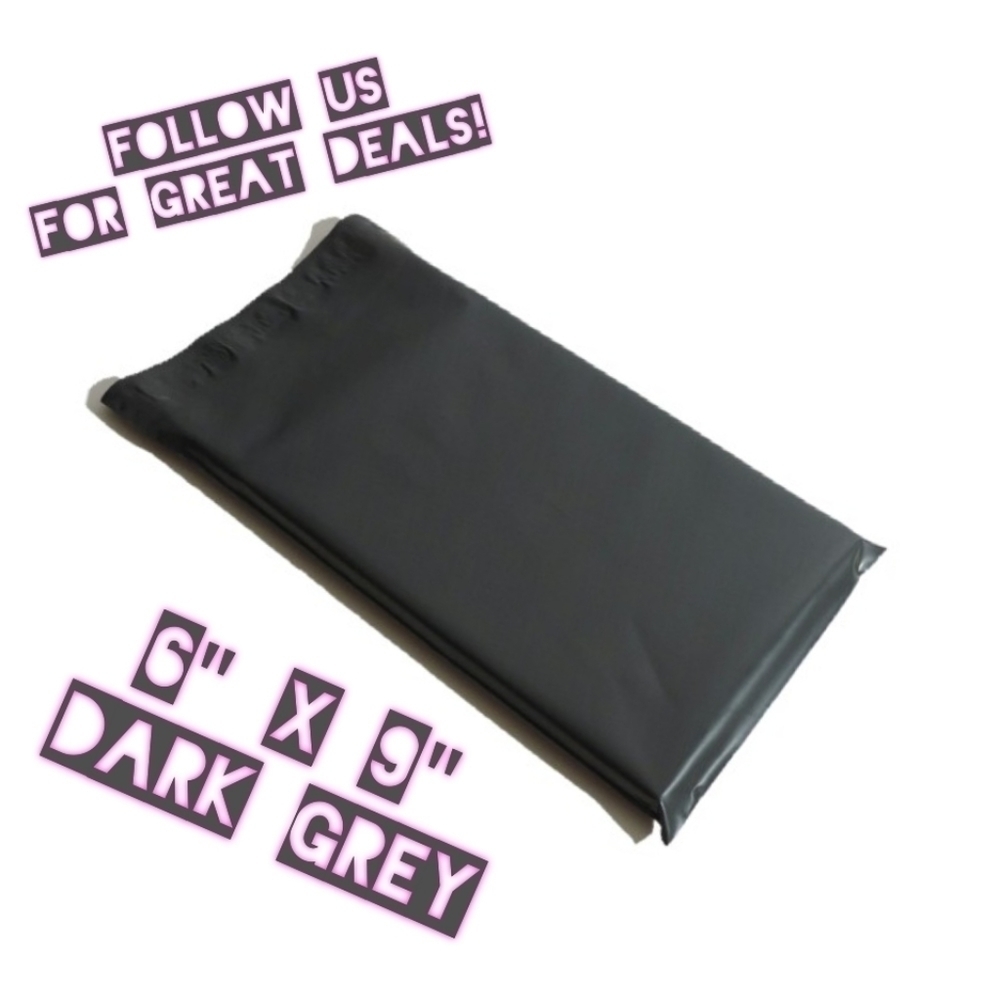 50 Poly Mailers 6x9 Dark Grey